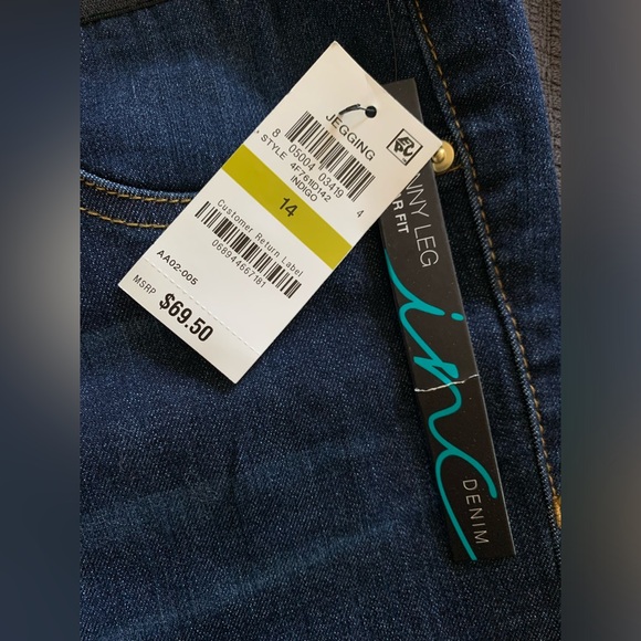 INC Denim Jeggings Size 14 - Picture 4 of 11